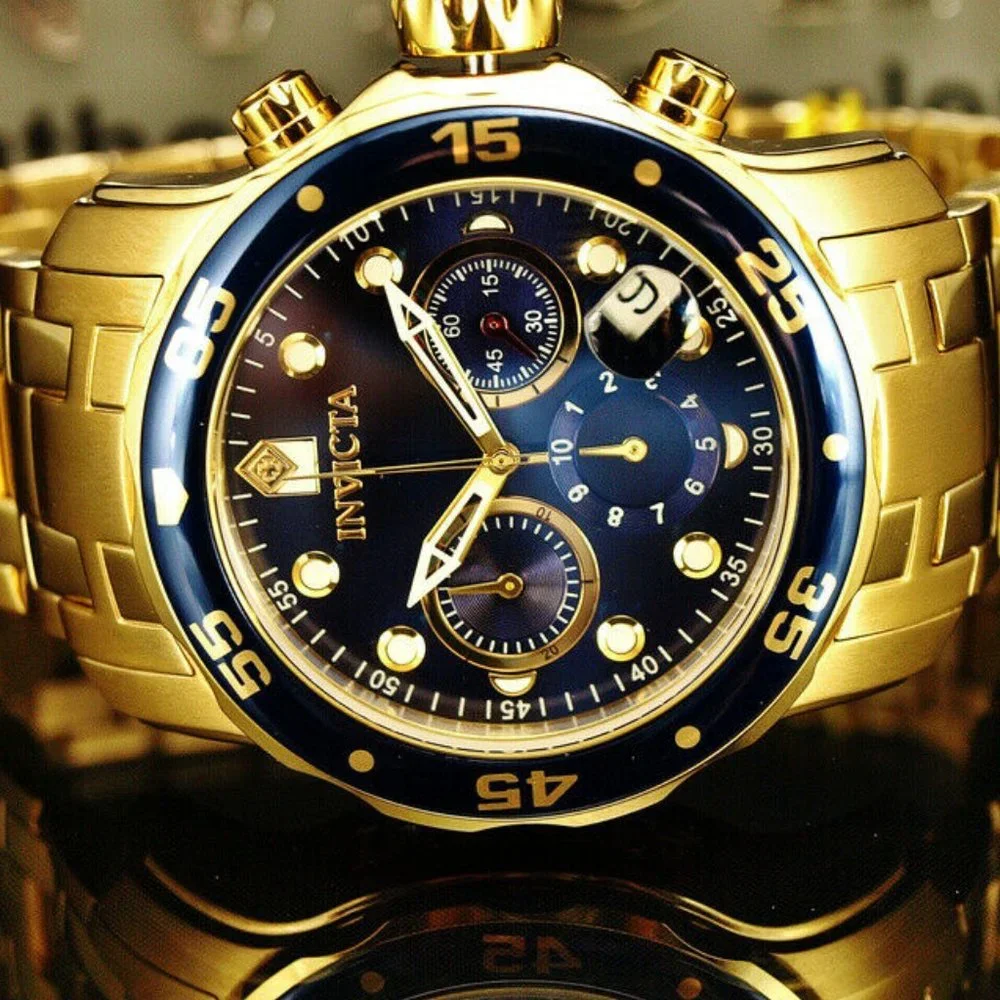 18k Gold Pro Diver Scuba 48mm Watch